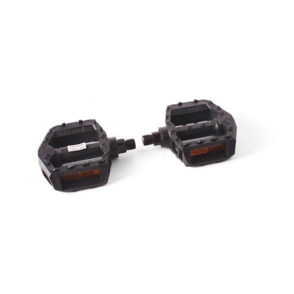 Велопедали Feimin FP-853, пластиковые, отражатели, с шипами, 86x86 мм, черный