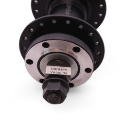 Веловтулка задняя Shunfeng SF-A225R black, ось 3/8&amp;quot;х135x175 мм, алюминий, под диск 6 болтов, под трещотку, на гайках, 36H, б/уп.