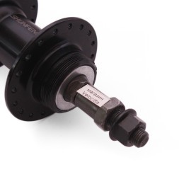 Веловтулка задняя Shunfeng SF-A225R black, ось 3/8&amp;quot;х135x175 мм, алюминий, под диск 6 болтов, под трещотку, на гайках, 36H, б/уп.