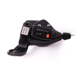 Шифтер велосипедный Saiguan KD-71-3SI, левый, 3 скорости, триггер, с тросом, черный