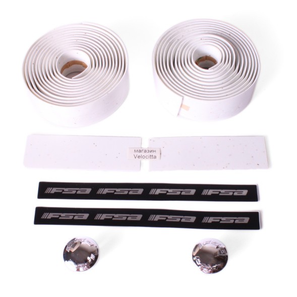 Обмотка велоруля FSA Ultragel Cork, белая