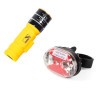 Комплект освещения велосипедный WildWolf, 1/5 LED, 3/7 режима, регулируемый фокус линзы, 5xAAA, желтый