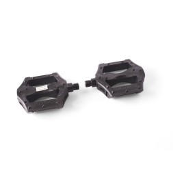 Педали пластиковые Feimin FP-836, MTB, 9/16", с отражателями, широкие, 96x84 мм, черный