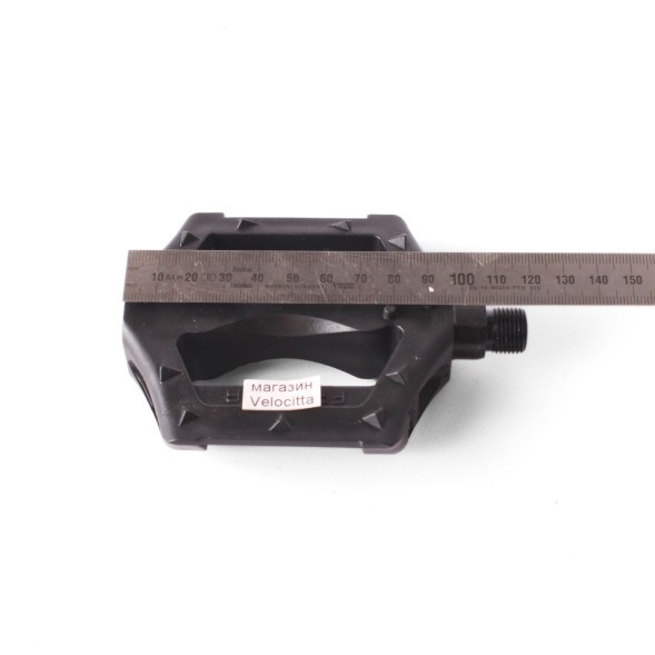 Педали пластиковые Feimin FP-836, MTB, 9/16&amp;quot;, с отражателями, широкие, 96x84 мм, черный