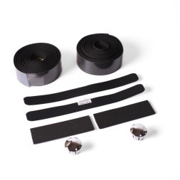 Оплётка руля Velo Wrap HandleBar Tape Black, с заглушками