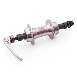 Втулка велосипедная Shunfeng SF-A203R silver, задняя, ось 3/8"х135x145 мм, ALU, под V-br, под трещотку, на эксцентрике, 36 отверстий, хром