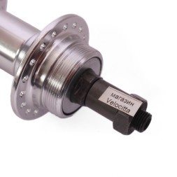 Втулка велосипедная Shunfeng SF-A203R silver, задняя, ось 3/8"х135x145 мм, ALU, под V-br, под трещотку, на эксцентрике, 36 отверстий, хром