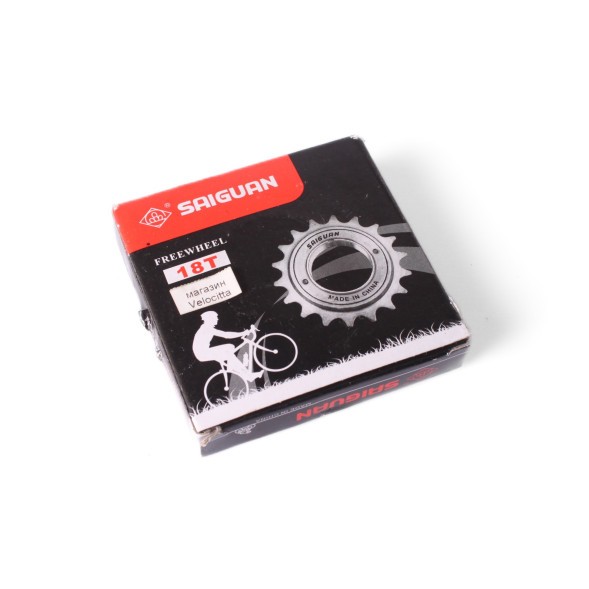 Кассета-трещотка велосипедная Saiguan, фривил, 1/2&amp;quot;x1/8&amp;quot;x18T, резьба 1.37&amp;quot;, коричневая