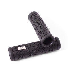 Рукоятки руля (грипсы, комплект) SR-45, 120 мм, резиновые, черный