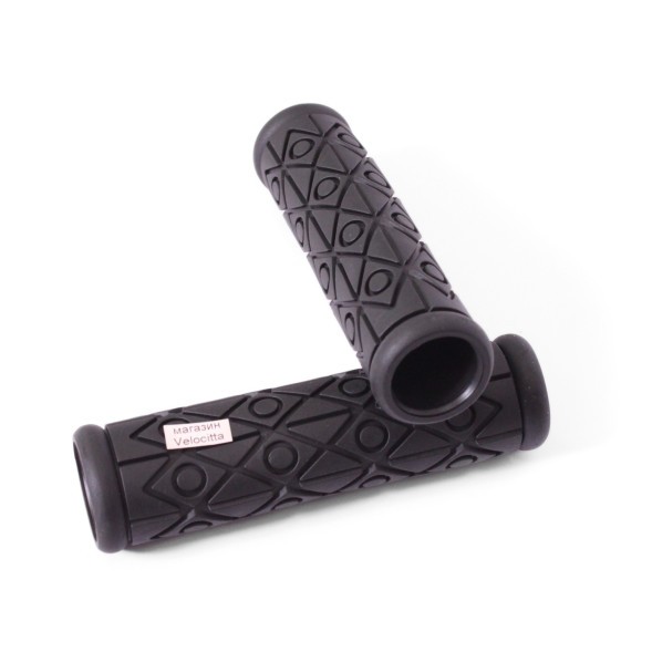 Рукоятки руля (грипсы, комплект) SR-45, 120 мм, резиновые, черный