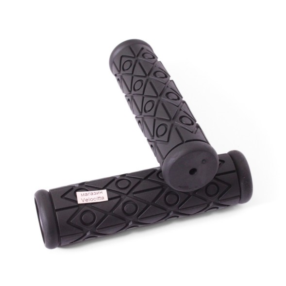 Рукоятки руля (грипсы, комплект) SR-45, 120 мм, резиновые, черный