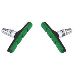 Тормозные колодки Rapida BS-124, 70 мм, V-Brake, двухкомпонентные, зеленый, на блистере