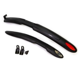Комплект крыльев удлиненных XGNB-021, 26&amp;quot;- 28&amp;quot;, пластик, с отражателем, черный