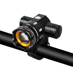 Фара передняя 7602, XML T6 LED, алюминиевая, USB кабель, 1200 mAh аккумулятор, регулируемый ZOOM, IPX3 влагостойкий, 5 режимов освещения, Box