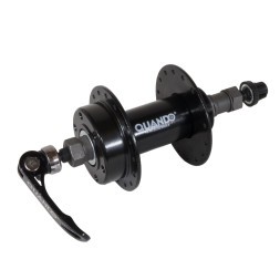 Втулка велосипедная Quando KT-M65R-32, задняя, MTB, ось 10х135x145 мм, стальная, под диск (6 болтов), под трещотку, с эксцентриком, 32H, черная